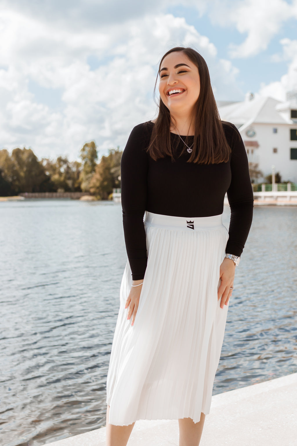 Pleated Midi Skirt