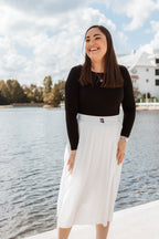 Pleated Midi Skirt