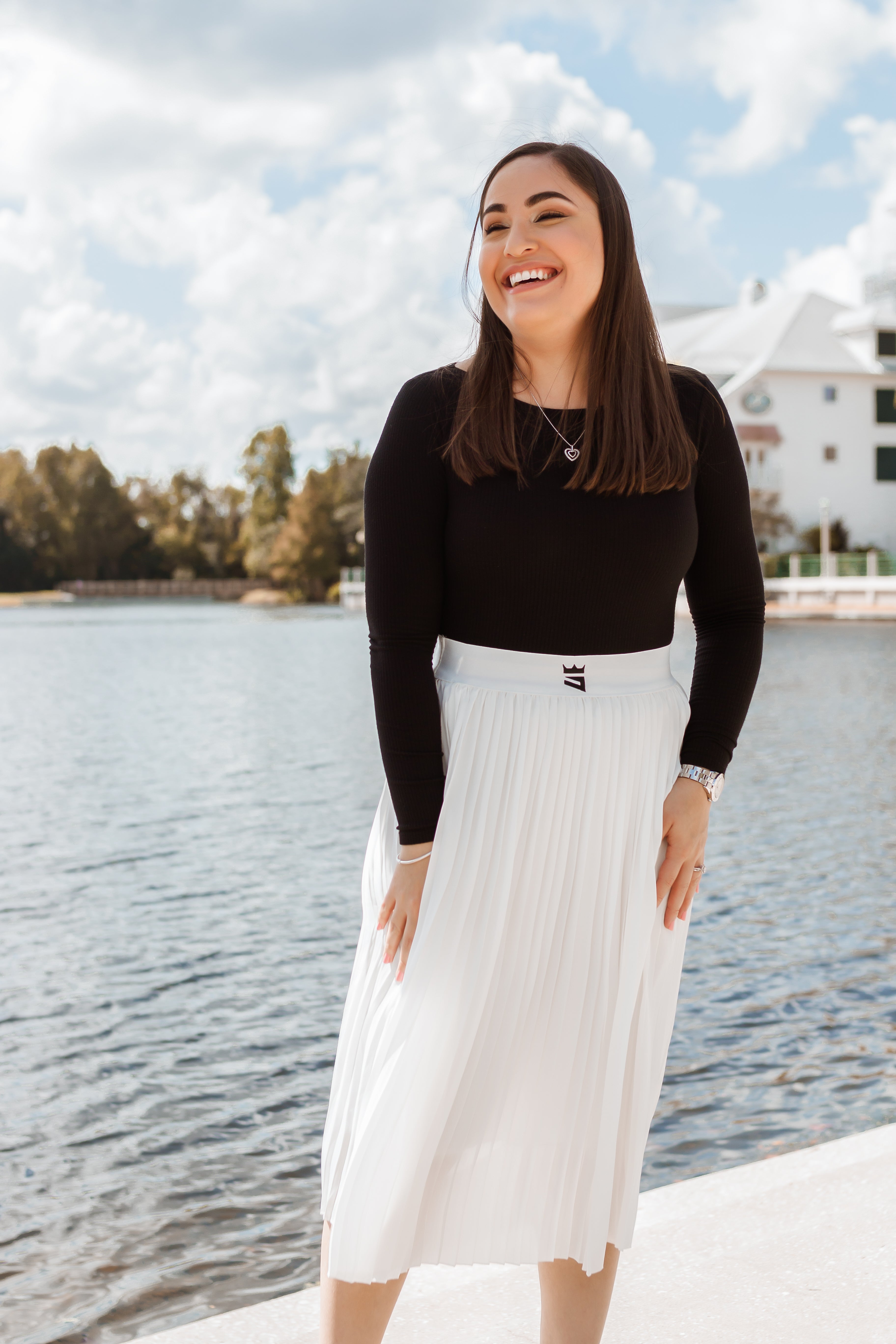 Pleated Midi Skirt