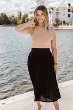 Pleated Midi Skirt