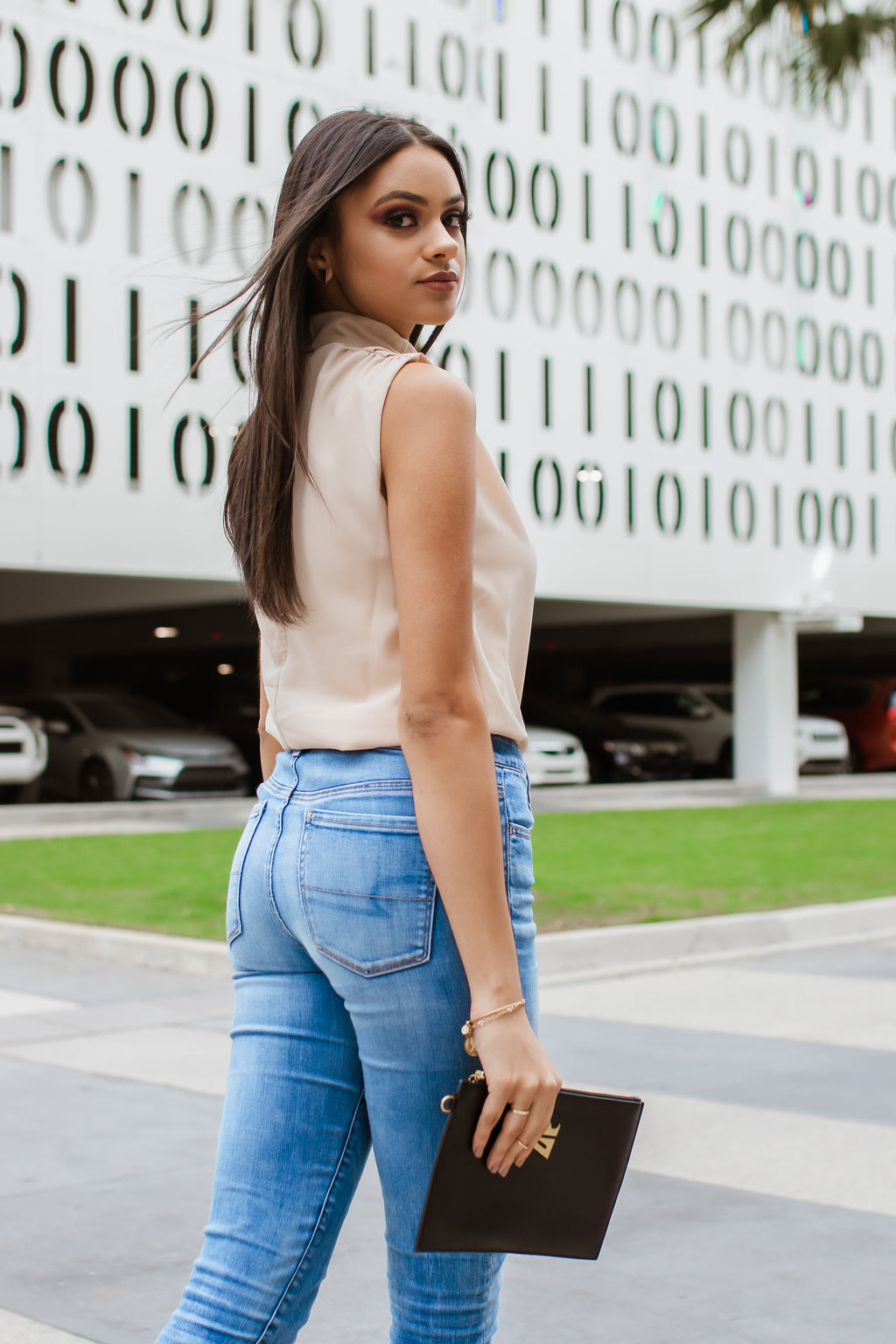 Sleeveless High-Neck Top