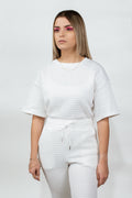 White Square-Textured Set