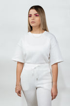 White Square-Textured Set