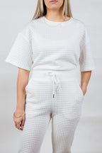 White Square-Textured Set