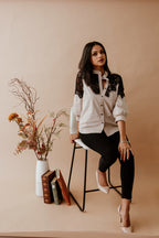 Beige Lace Detailed Button-Up