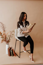 Beige Lace Detailed Button-Up