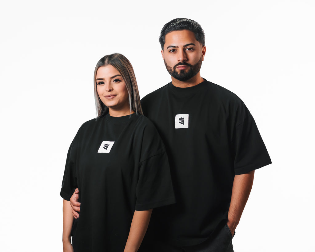 Black Woven Logo (Boxy Tee)