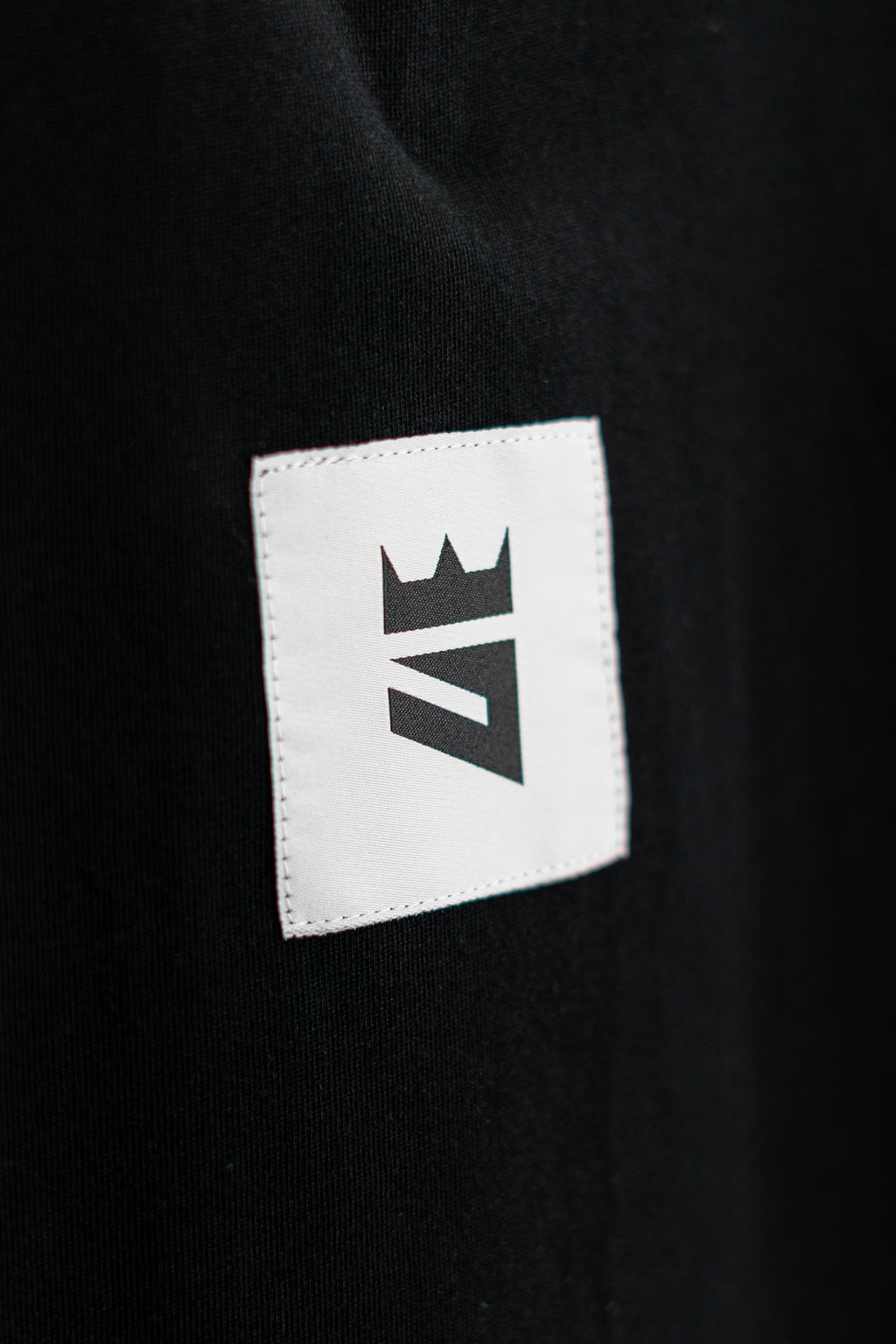 Black Woven Logo (Boxy Tee)