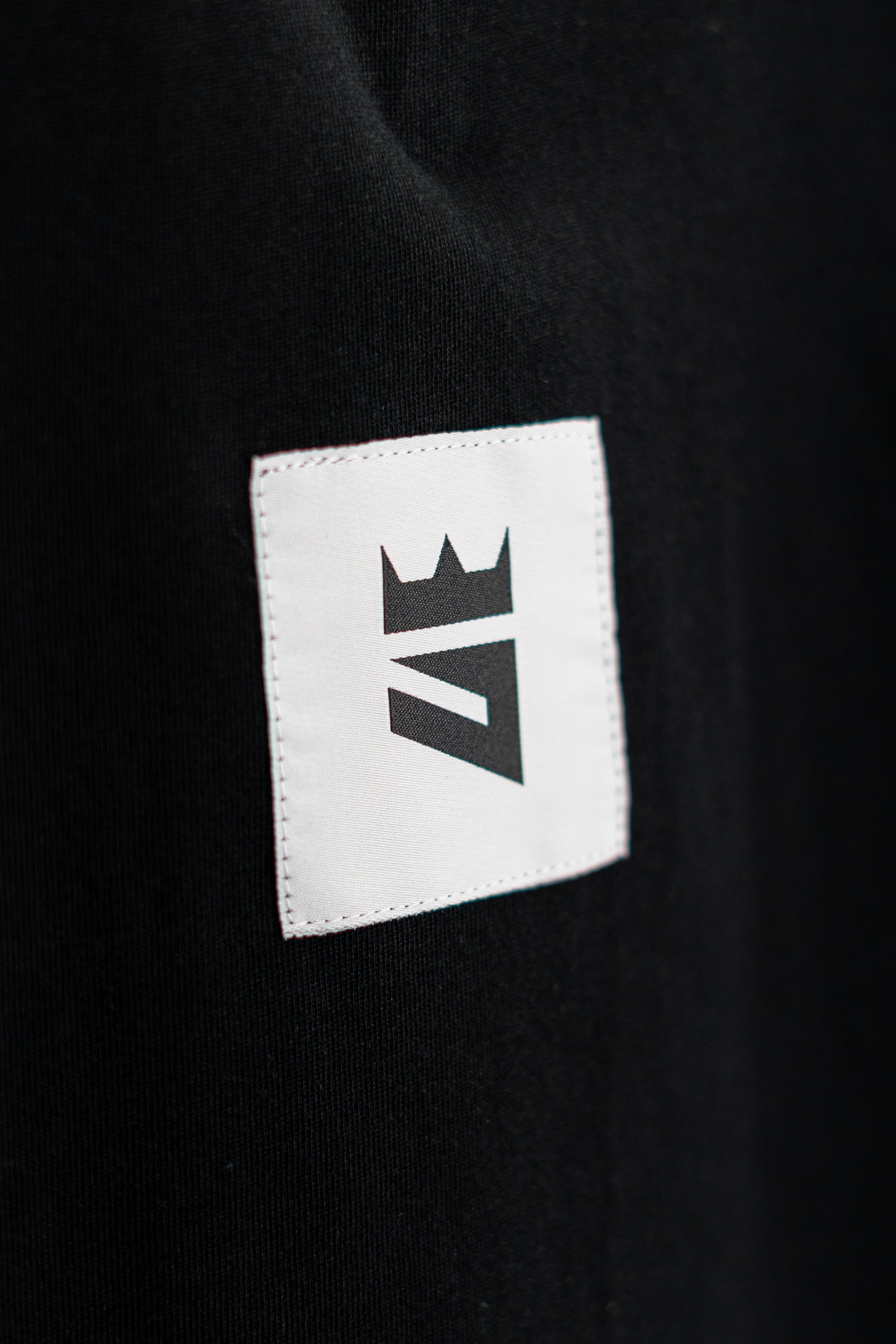 Black Woven Logo (Boxy Tee)