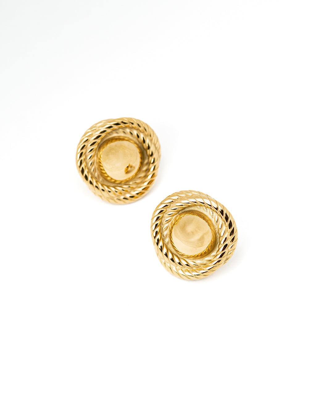 Cable-Twist Button Earrings