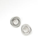 Cable-Twist Button Earrings
