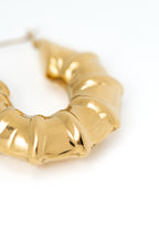 Chunky Ribbed Hoop Earrings